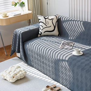 Textured Chenille Sofa Cover Throw, Soft Washable Couch Blanket Protector for Pets