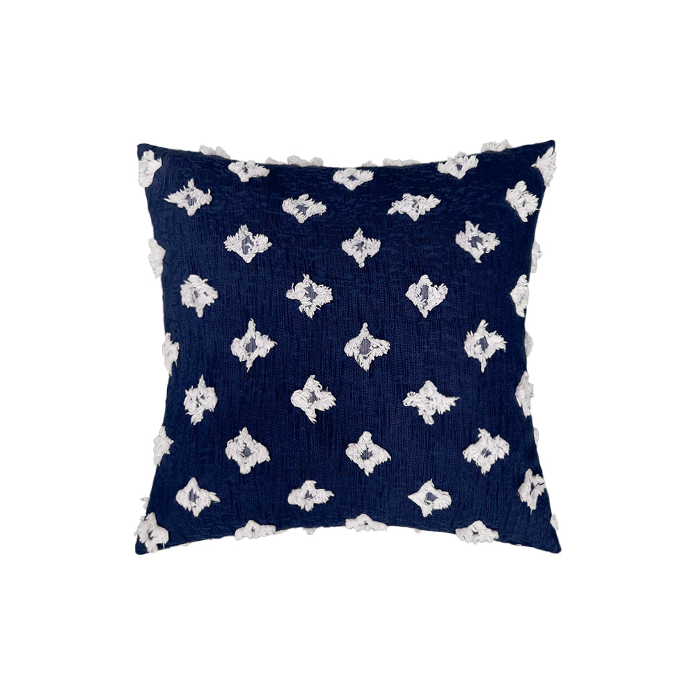 20''x20'' Tufted Floral 100% cotton Throw Pillow | 7 Colors – Textured Daisy Stitch Design | Boho Chic Couch & Bedroom Accent | Insert Included
