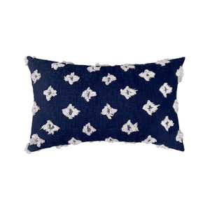 12''x20'' Tufted Floral lumbar support 100% cotton Throw Pillow | 7 Colors – Textured Daisy Stitch Design | Boho Chic Lumbar & Accent Pillow | Insert Included