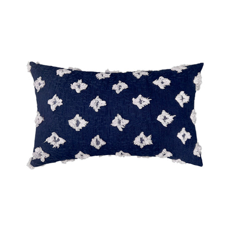 12''x20'' Tufted Floral lumbar support 100% cotton Throw Pillow | 7 Colors – Textured Daisy Stitch Design | Boho Chic Lumbar & Accent Pillow | Insert Included