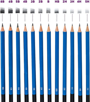 Lartique Art Supplies & Drawing Kit 32-pc or 71 pc Drawing Supplies Drawing Kit - Art Supplies for Adults and Kids