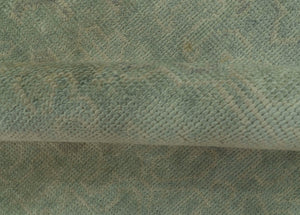 Traditional Turkish Fine Blue And Beige 9.7x12 Hand Knotted Wool Rug