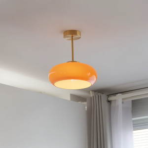 Vintage Glass LED Ceiling Light 12W Modern Minimalist Flush Mount