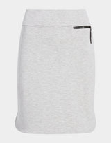 Zip-Back Banded-Waist Skirt