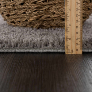Judy Solid Dark Gray Washable Shag Rug - Promo