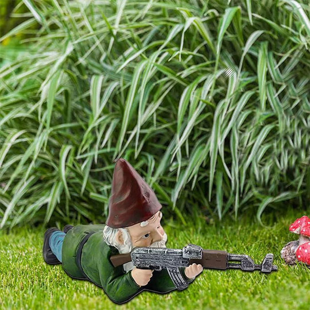 Military Garden Gnome Statue
