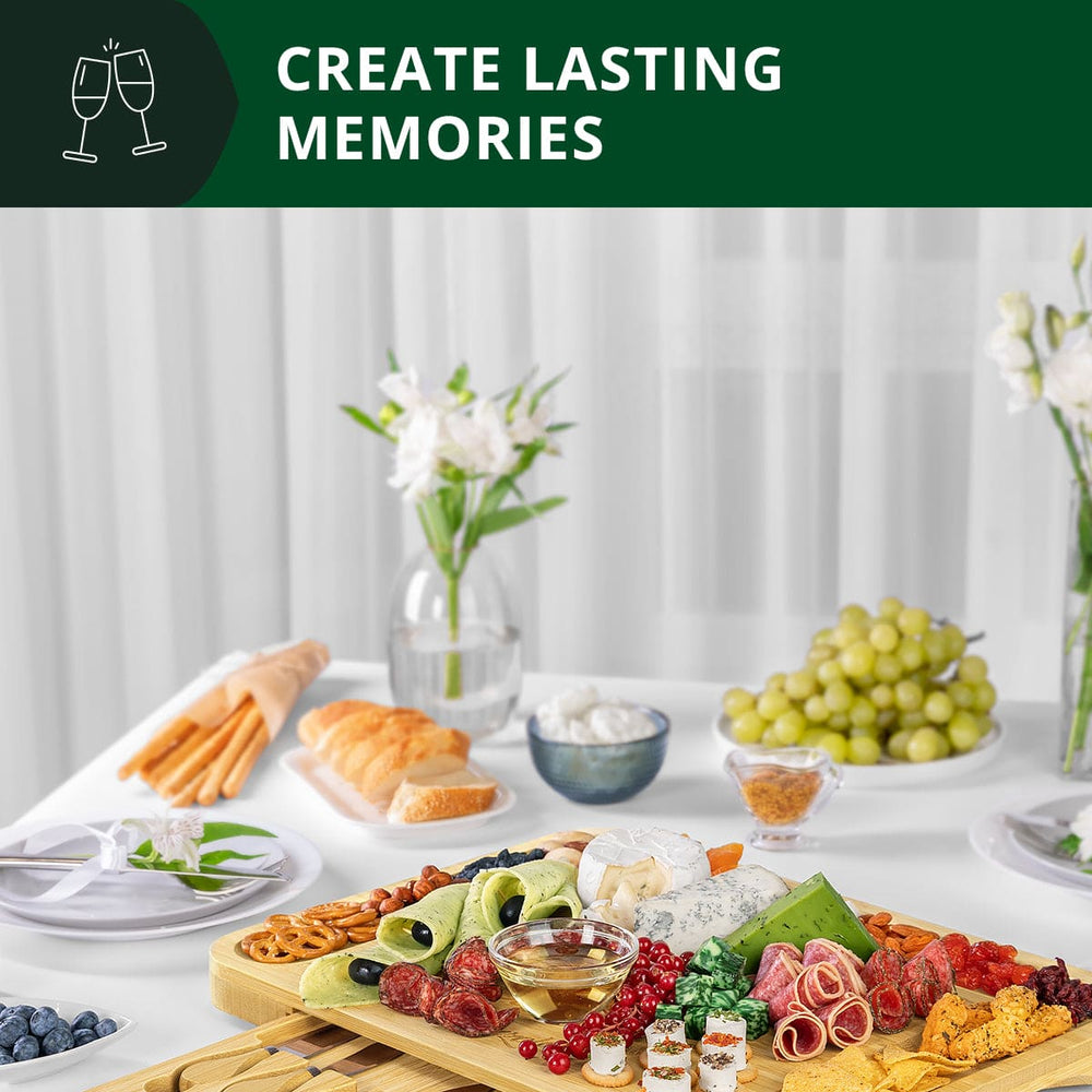 Cheese Board XXL with Cutlery Set