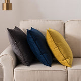 20''x20'' Luxe Velvet Throw Pillow  | 19 Colors – Soft & Elegant Piped Edge Design | Modern Couch & Bedroom Accent | Insert Included