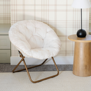 Saucer Chair Kids Chair with Faux Fur Cover