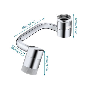 1080° Rotating Faucet Extender Kitchen Tap Aerator Dual Spray Sink Attachment