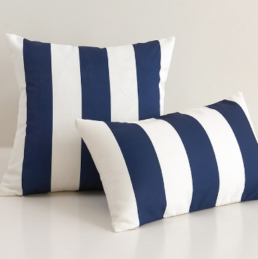 Pack of 2 Stripes/Waving Outdoor Waterproof Throw Pillow covers size 12"x20" or 18"x18"
