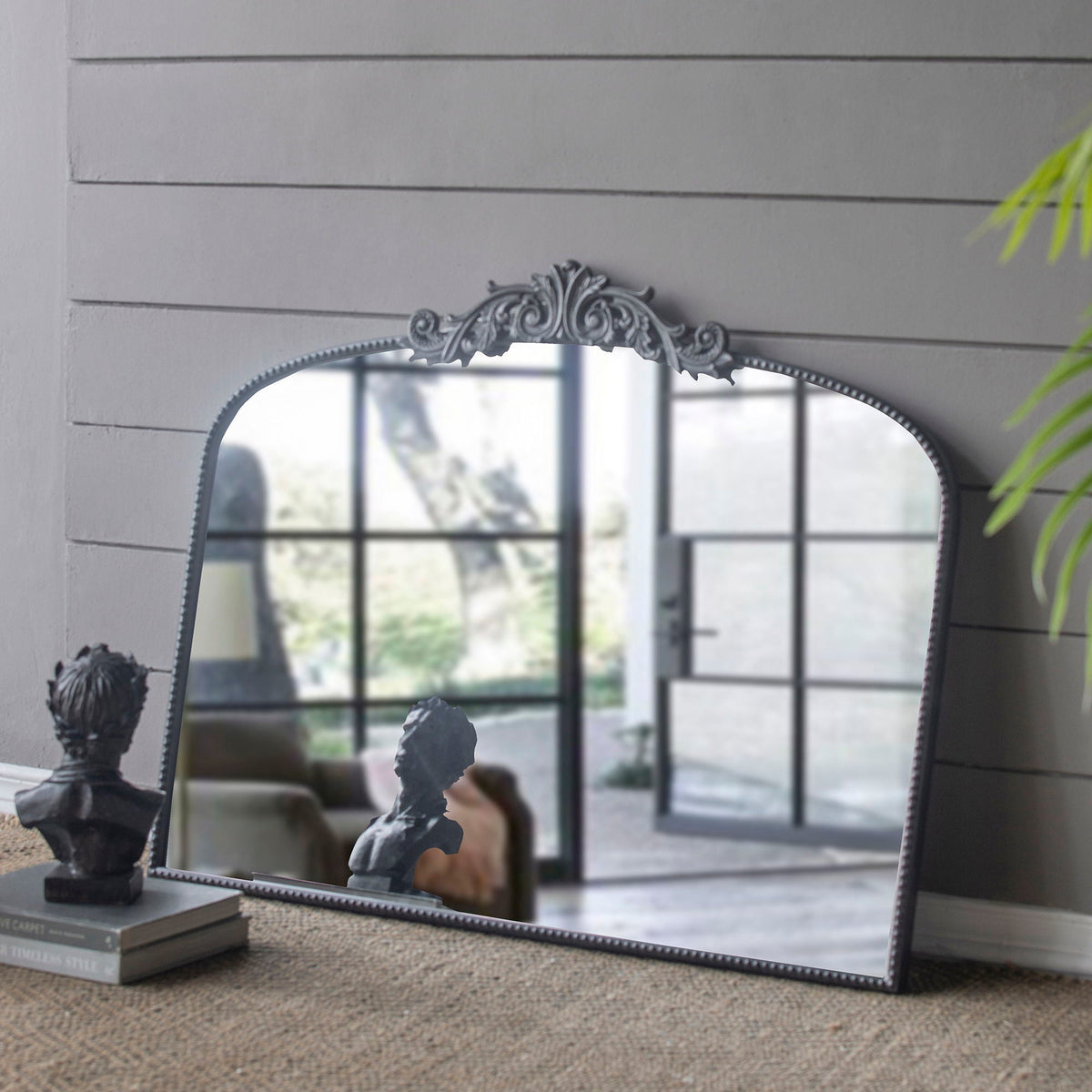 Arch Mirror, Baroque Inspired Wall Decor For Bathroom, Bedroom, Living Room
