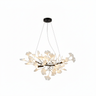 Porcelain Ginkgo Leaf Linear Chandelier with Flexible Branches | Dining Table Light