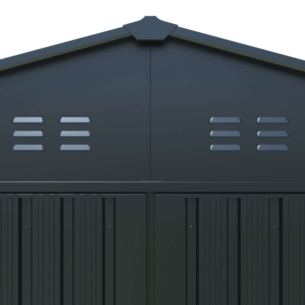 Outdoor Storage Shed, Garden Shed Backyard Utility Tool House Building With 2 Doors And 4 Vents For Car, Truck, Bike, Garbage Can, Tool, Lawnmower