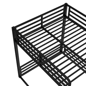 Metal Bunk Bed, Full XL Over Full XL Frame