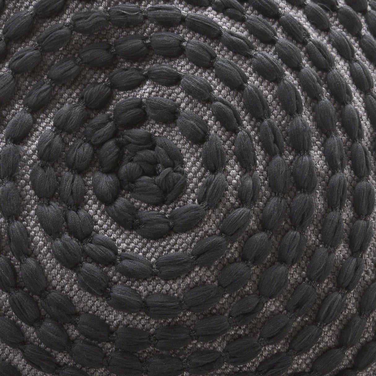 River Handcrafted Cylindrical Pouf in Water Resistant Fabric