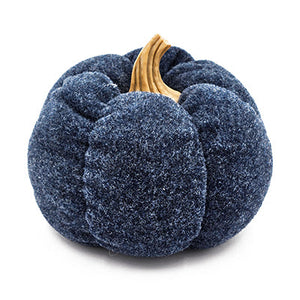 Set of 3 Plush Fabric Pumpkins in Brown