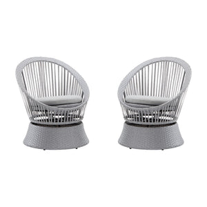 Modern Swivel Wicker Lounge Chair With Round Design