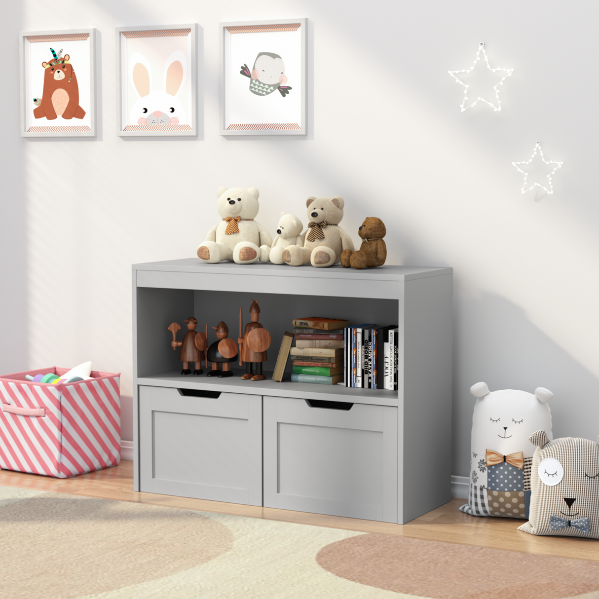 Book Organizer & Toy Storage Cabinet