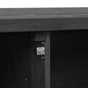 K&K Outdoor Kitchen Island with Rolling Bar Cart and Storage Cabinet