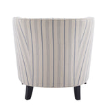 Upholstered Stripe Barrel Chair