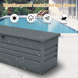 260 Gallon Metal Outdoor Deck Box