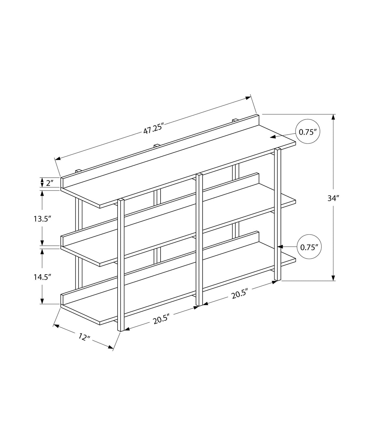 Accent Console Table For Entryway, Symmetrical Display