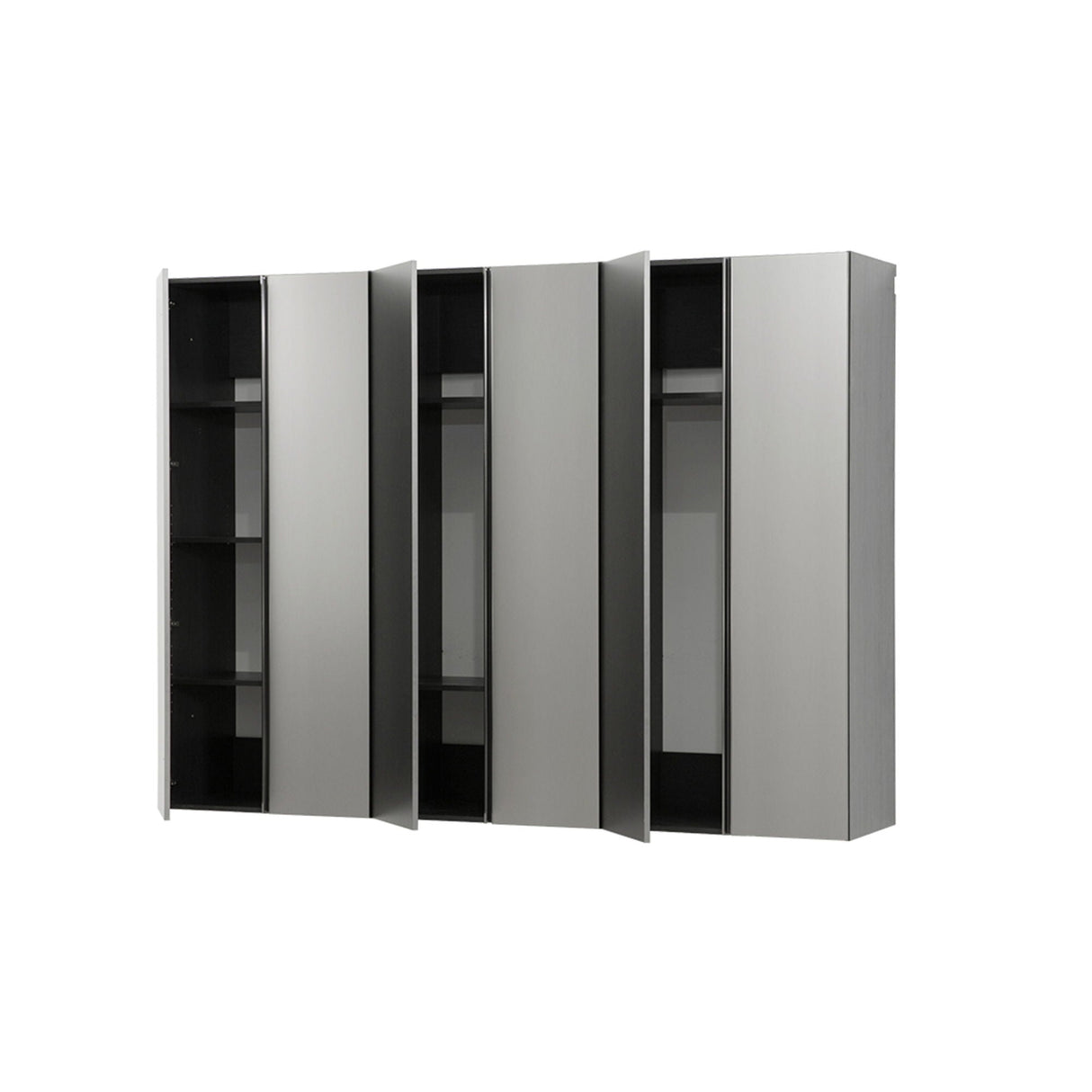 Nova Series - Garage Cabinet Set D, 3 Piece, Soft Closing, Wall Mounted - Metallic Gray