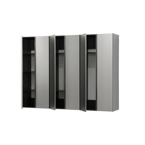 Nova Series - Garage Cabinet Set D, 3 Piece, Soft Closing, Wall Mounted - Metallic Gray