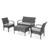 Cordoba KD Wicker 4 Piece Chat Set