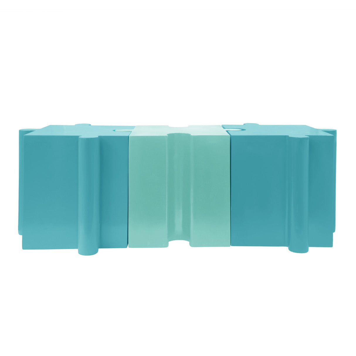 3-Piece Artistic Puzzle Table Set, Modular MGO Side Tables with Interlocking Design