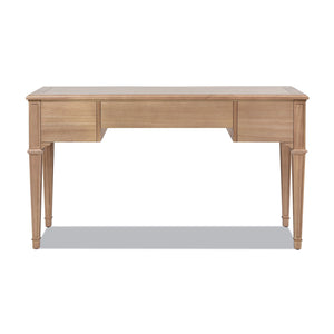 Dauphin 55" 3-Drawer Wood Executive Desk Natural Brown