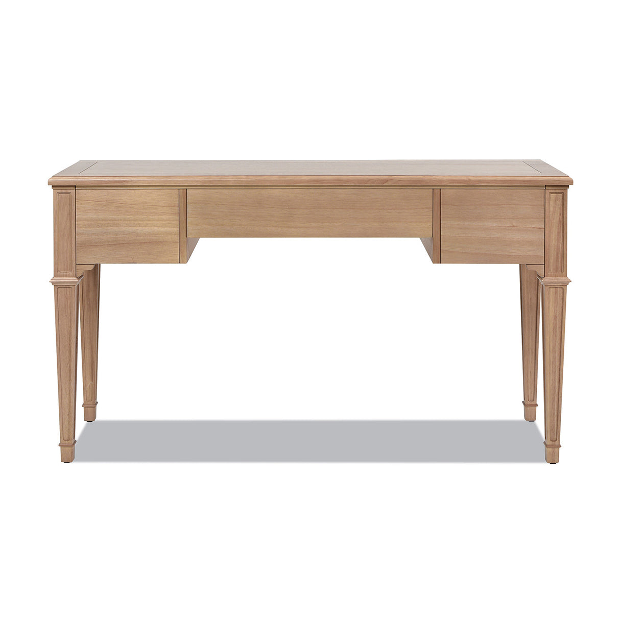 Dauphin 55" 3-Drawer Wood Executive Desk Natural Brown