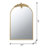Arched Wall Mirror with Metal Frame