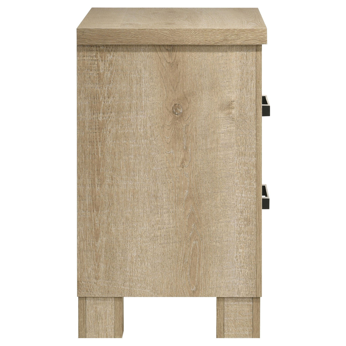 Sansome - 2 Drawer Nightstand Bedside Table - Oak