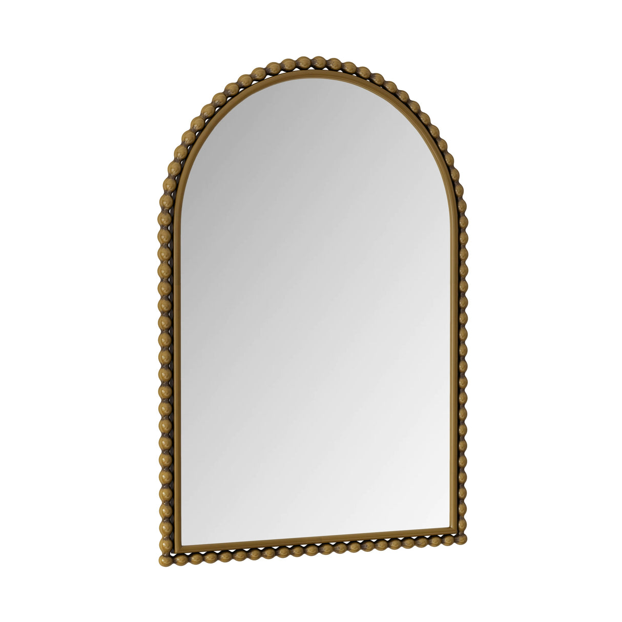 Vintage Iron Arch Wall Mirror in Gold