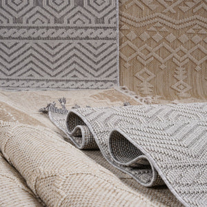 Guros - 6' X 9' Geometric Indoor / Outdoor Area Rug - Mocha
