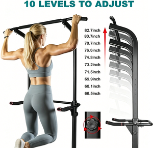 Sport Power Tower Workout Dip Station Pull Up Bar