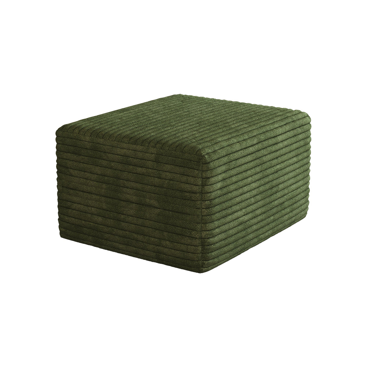 Green Sofa Ottoman – Plush Corduroy Fabric