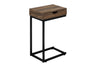 Accent Table, C-Shaped Contemporary Elegant Design