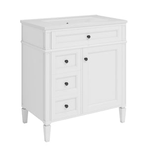 Bathroom Vanity With Top Sink, Storage Cabinet With 2 Drawers, Tip Out Drawer