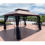 Gazebo tent with double roof & mosquito net