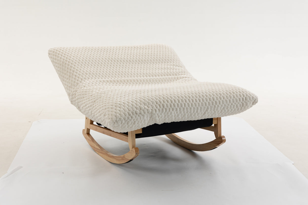 Bean Bag Rocking Chair with Solid Wood Frame