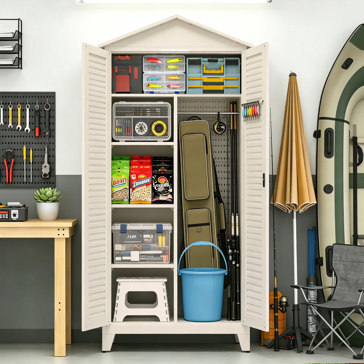 Spire79.1'' Tall Metal Tool Storage Cabinet