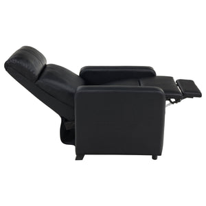 Warren - 4 Seater Home Theater With Wedge Console Recliners - Black