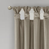 Twist Tab Total Blackout Window Curtain Panel Pewter 50x95" Blackout