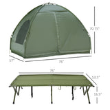 Outsunny 2-person camping cot tent with air mattress