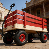 Children's and garden wooden carriagesall-terrain rubber inflatable wheelers