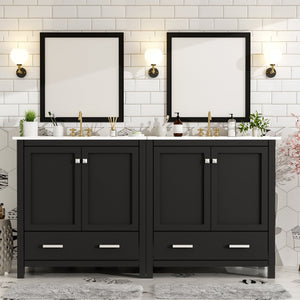60" White Bathroom Vanity Set