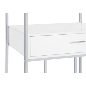 Draper - 5 Shelf LED Wine Cabinet With Pull Out Drawer - Gloss White
